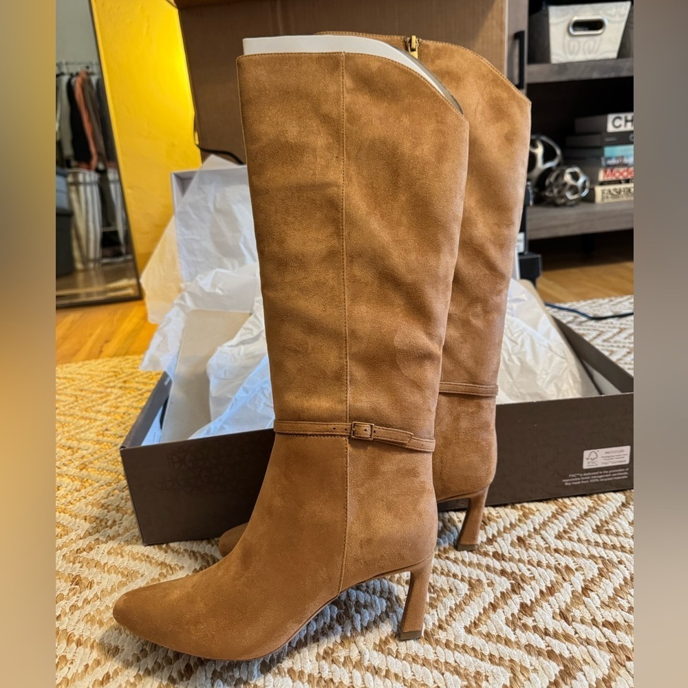 Brand New Tan Knee-High Boots - Picture 2 of 5